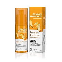 Avalon Organics Intense Defense Facial Serum, 1 Oz. (Pack Of 2)