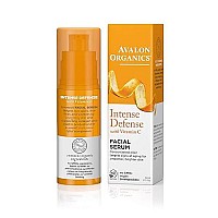 Avalon Organics Intense Defense Facial Serum, 1 Oz. (Pack Of 2)