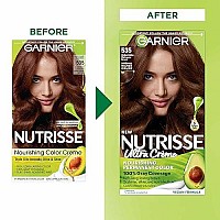 Garnier Hair Color Nutrisse Nourishing Creme, 535 Medium Golden Mahogany Brown (Chocolate Caramel) Permanent Hair Dye, 1 Count (Packaging May Vary)