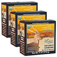 Light Mountain Natural Hair Color & Conditioner, Medium Brown, 4 oz (113 g) (Pack of 3)