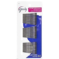 Goody Bobby Pins, Silver, 2 Inch, 60 Count