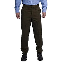 Red Kap Mens Stain Resistant, Flat Front Work Pants, Brown, 31W X 32L