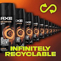 AXE Body Spray Deodorant Dark Temptation for Long Lasting Odor Protection Deodorant for Men Formulated Without Aluminum 4.0 oz