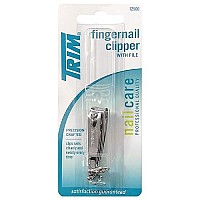 Trim Nailcare Fingernail Steel Clipper with File, Item Number 12500 (Pack of 6)