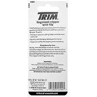 Trim Nailcare Fingernail Steel Clipper with File, Item Number 12500 (Pack of 6)