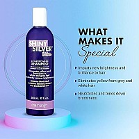 One N Only Shiny Silver Ultra Conditioning Shampoo, Protects Hair Color - 12 Oz