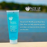 ALOE UP Ice Aloe Vera Gel - Beach Essential Aloe for Sunburn Relief/After Sun Pure Aloe Gel Eases Pain from Burns or Stings/Safe for Kids/Biodegradable, Cruelty Free, made in USA / 4 oz