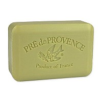 Pre de Provence Artisanal Soap Bar, Enriched with Organic Shea Butter, Natural French Skincare, Quad Milled for Rich Smooth Lather, Green Tea, 8.8 Ounce