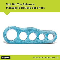 PROFOOT Flex-tastic Toe Spacers, Gel Toe Separators for Foot Pain, Bunions, Overlapping & Hammer Toes, Helps Restore Alignment & Circulation, Fits All, 1 Pair