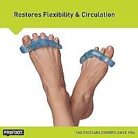 PROFOOT Flex-tastic Toe Spacers, Gel Toe Separators for Foot Pain, Bunions, Overlapping & Hammer Toes, Helps Restore Alignment & Circulation, Fits All, 1 Pair