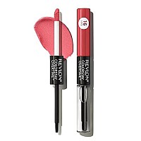 Liquid Lipstick with Clear Lip Gloss by Revlon, ColorStay Overtime Lipcolor, Dual Ended with Vitamin E in Reds & Corals, 020 Constantly Coral, 0.07 Oz