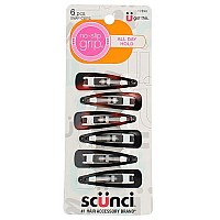 Scunci No Slip Snap Clips, 6ct, 5cm