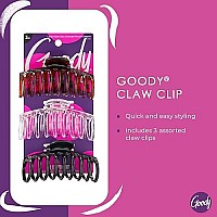 Goody Classics Large Sprial Claw Clips - 3-Pack, Assorted Colors - Great for Easily Pulling Up Your Hair - Pain-Free Hair Accessories for Women, Men, Boys, and Girls