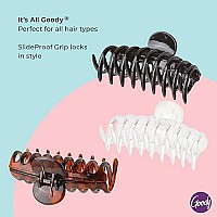 Goody Classics Large Sprial Claw Clips - 3-Pack, Assorted Colors - Great for Easily Pulling Up Your Hair - Pain-Free Hair Accessories for Women, Men, Boys, and Girls