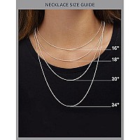 Zabiva Essentials Women Sterling Silver Singapore Bead Chain Station Necklace, 24