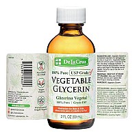 De La Cruz Vegetable Glycerin, 100% Pure Liquid Glycerine USP Grade for Hair, Skin and DYI Projects 2 FL. OZ.