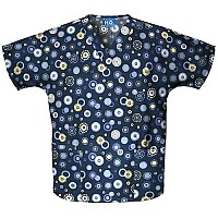 Cherokee Women Scrubs Top Workwear Originals V-Neck 4700C, S, Dots Wonderful