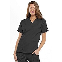 Cherokee Women Scrubs Top Workwear Originals V-Neck 4700C, S, Dots Wonderful