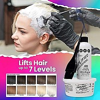 MANIC PANIC Flash Lightning Hair Bleach Kit - 40 Volume Developer + Bleach Powder Hair Lightener For Dark Hair + Lifting up to Seven Levels - Vegan And Cruelty Free