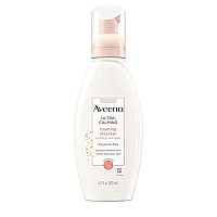 Aveeno Ultra-Calming Foaming Cleanser & Makeup Remover Facial Cleanser with Calming Feverfew, Face Wash for Dry & Sensitive Skin, Hypoallergenic, Fragrance-Free & Non-Comedogenic, Unscented, 6 Fl Oz