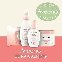 Aveeno Ultra-Calming Foaming Cleanser & Makeup Remover Facial Cleanser with Calming Feverfew, Face Wash for Dry & Sensitive Skin, Hypoallergenic, Fragrance-Free & Non-Comedogenic, Unscented, 6 Fl Oz