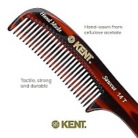 Kent 14T Large All Coarse Hair Detangling Comb, Wide Teeth For Long Thick Curly Wavy Hair. Hair Detangler Comb For Wet And Dry. Rake Comb Saw-Cut From Cellulose And Hand Polished, Handmade In England