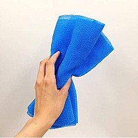 Cure Series Japanese Exfoliating Bath Towel from OHE - Super Hard Weave - Blue, 120cm