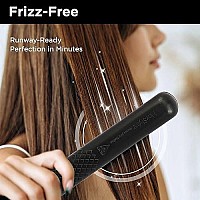 Herstyler Forever Straightening Flat Iron | Travel Friendly Dual Voltage Flat Iron 1.25 inch | Ceramic Hair Straightener For Silken Hair | Negative Ion Technology To Fight Frizz | Beautiful In Black