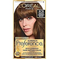 L'Oreal Paris Superior Preference Fade-Defying + Shine Permanent Hair Color, 5CB Medium Chestnut Brown, Pack of 1, Hair Dye