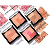 Palladio 2-In-1 Mosaic Blush and Bronzer,Silky Smooth Face Makeup Pressed Powder, FiveColorHuesfromShimmering Pinks to Golden Browns, Rich Pigmented Shades, Flawless Finish, Pink Truffle, 0.3 Oz