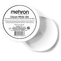 Mehron Makeup Clown White Lite | Professional Face Paint & Body Paint | White Cream Makeup, White Face Paint Makeup for Clown Makeup, Stage, Film, Cosplay, Mime, & Halloween 2 oz (56g)