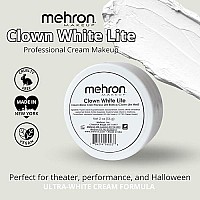 Mehron Makeup Clown White Lite | Professional Face Paint & Body Paint | White Cream Makeup, White Face Paint Makeup for Clown Makeup, Stage, Film, Cosplay, Mime, & Halloween 2 oz (56g)