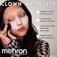 Mehron Makeup Clown White Lite | Professional Face Paint & Body Paint | White Cream Makeup, White Face Paint Makeup for Clown Makeup, Stage, Film, Cosplay, Mime, & Halloween 2 oz (56g)