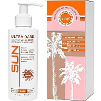 Sun Laboratories Ultra Dark Self-Tanning Lotion for Body and Face - Sunless Tan Golden Glow - Dark - 4 fl oz Bottle