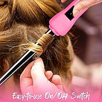 Herstyler Baby Curls Mini Curling Iron | Tapered 1/2 to 3/4 Curling Iron | Skinny Curling Wand for Queens Who Want to Be Crowned in Curls | 9mm to 13mm Wand with Dual Voltage | Pink