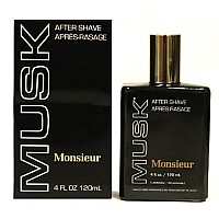 Monsieur Musk By Dana For Men Aftershave 4 Oz