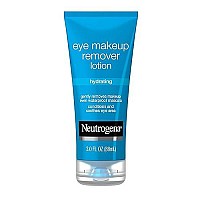 Neutrogena Hydrating Eye Makeup Remover Lotion, Gentle Daily Makeup Remover with Skin-Soothing Aloe and Cucumber Extracts to Remove Even Waterproof Mascara, Fragrance-Free, 3 oz