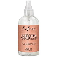 Sheamoisture Hold and Shine Moisture Mist for Thick, Curly Hair Coconut and Hibiscus for Frizz Control 8 oz