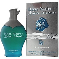 Giorgio Valenti Rose Noire Men Absolu,Eau De Toilette Spray 3.3 Ounce