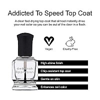 deborah lippmann Addicted To Speed Ultra Quick-Dry Top Coat, 0.5 Fl Oz