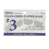 Wahl Professional 3 Color Coded Guide Comb Attachment 3/8 (10.0mm) -3134-803 - Great for Professional Stylists and Barbers - Blue