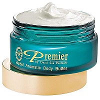 Premier Dead Sea Aromatic Body Butter- Herbal, anti aging skin care, moisturizer, hydrating shea butter, stretch mark cream, firming, age spots, neck & Dcollet, lightweight & silky, 5.95Fl.oz