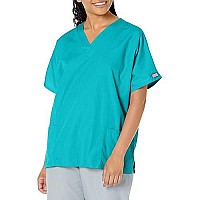 Scrubs For Women Workwear Originals V-Neck Top 4700, Xs, Teal Blue