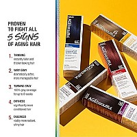 AGEbeautiful Permanent Liqui Creme Hair Color Dye | 100% Gray Coverage | Anti-Aging | Professional Salon Coloring | 4N Dark Brown