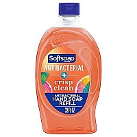 Softsoap Antibacterial Liquid Hand Soap Refill, Crisp Clean, 32 Oz (Packaging may differ)