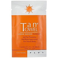 Tan Towel Half Body Plus Self-Tan Towelettes 50 Pack