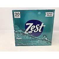 :Zest Bar Soap Aqua 4oz Bar Soaps - 20 Bar