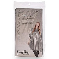 Betty Dain Jumbo Shampoo Cape, Durable, Waterproof, Stain-resistant Vinyl, Oversized Dimensions, Convenient Touch-and-close Fastener or Hook-on Closure, 45 inches wide x 54 inches long, Silver