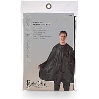 Betty Dain Magnum Shampoo Cape with Touch-and-Close Fastener, Durable, Waterproof, Stain-Resistant Vinyl, Oversized Dimensions, 54 inches wide x 66 inches long, Black