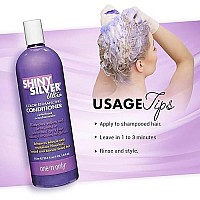 One 'n Only Shiny Silver Ultra Color-Enhancing Conditioner, Restores Shiny Brightness to White, Grey, Bleached, Frosted, or Blonde-Tinted Hair, Protects Hair Color - 33.8 Fl. Oz